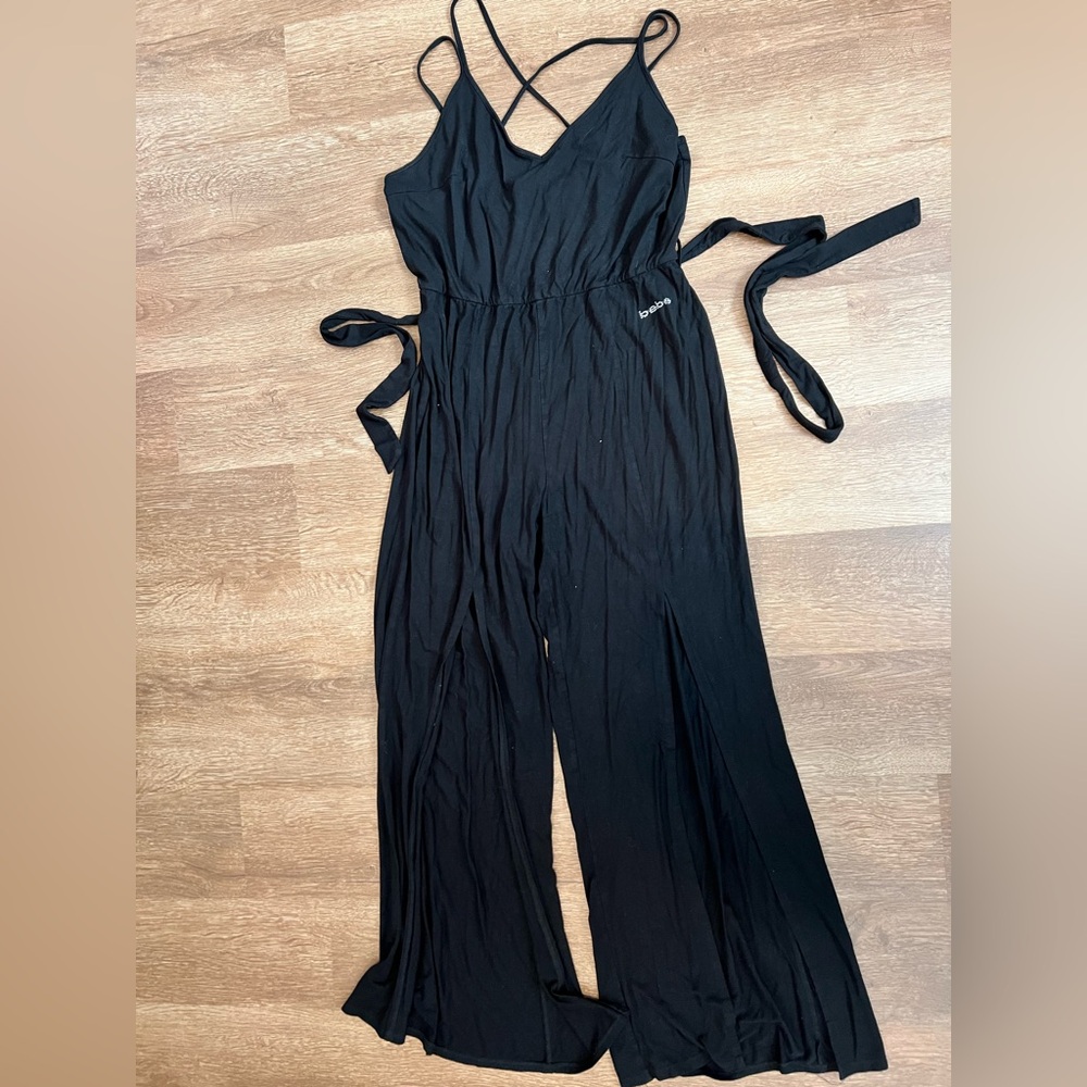 Bebe Black wide leg jumpsuit | romper